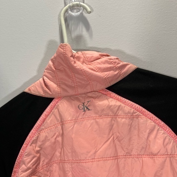 Calvin Klein Performance Women’s Pink Black Slick Full Zip Athletic Jacket - Picture 13 of 14